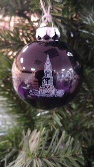 zwart glans Nieuwe Kerk Delft kerstbal glas